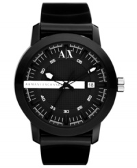 Bold contrasts shape this unisex watch from the always cutting-edge AX Armani Exchange.