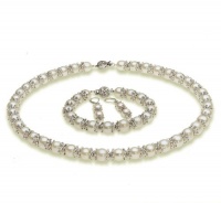 PearlsOnly MarieAnt White 8.0-8.5mm A Freshwater Cultured Pearl Set