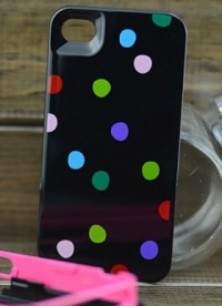 Kate Spade Color Dot Black iphone 4 Case + FAST SHIPPING