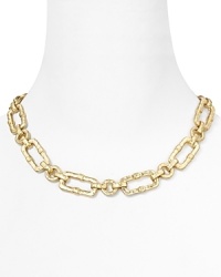 A sure statement piece in worn gold plate with chunky links. This necklace from Lauren Ralph Lauren is destined to become a jewelry box favorite.