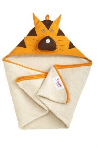 3 Sprouts Tito Organic Hooded Towel, Tiger