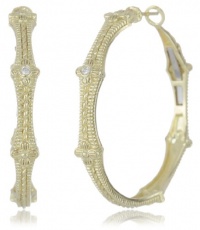 Judith Ripka Romance Large Diamond Hoop Earrings