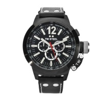 TW Steel Men's CE1034 CEO Canteen Black Leather Chronograph Dial Watch