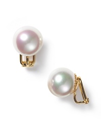 These clip on white pearl earrings look timelessly elegant.