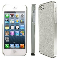 EMPIRE Silver Sparkling Glitter Slim-Fit Glam Case for Apple iPhone 5