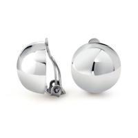 Bling Jewelry Sterling Silver Half Bead Ball Earring Clip On Earrings