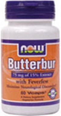 NOW Foods Butterbur with Feverfew, 60 Capsules