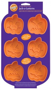 Wilton Pumpkin Faces 6 Cavity Silicone Mold