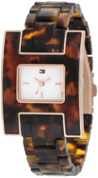 Tommy Hilfiger Women's 1781166 Fashion Tortoise H Inspired Logo Case Watch