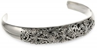 Sterling Silver Bali Inspired Filigree Dragonfly Design Cuff Bracelet