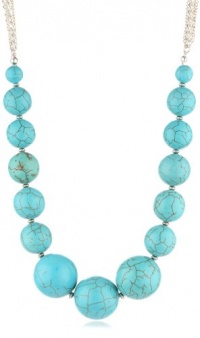 Kenneth Cole New York Semi Precious Turquoise Bead Long Necklace, 29