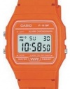 Casio #F91WC-4A2 Men's Orange Classic Chronograph Alarm LCD Digital Watch