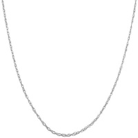 14 Karat White Gold 0.7-mm Loose Rope Chain (20 Inch)