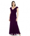 Plus Size Eggplant Evening Dress -- Size:22 Color:Eggplant