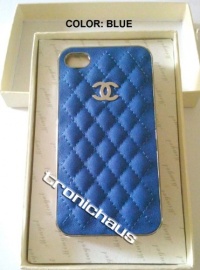 Designer inspired iPhone 4 4S case - iStore-Blue