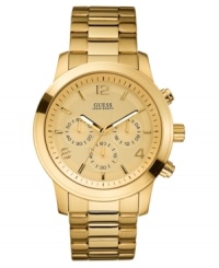 Bring back a golden era, every day, with this fine watch from GUESS.