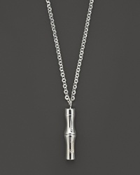 Sterling silver bamboo-inspired pendant necklace by Gucci.