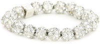 Anne Klein ASTRA Silver-Tone Crystal Fireball Stretch Bracelet