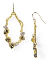 Ornate and elegant. Pyrite stones and crystals dress up this pair of Alexis Bittar oval drop earrings.