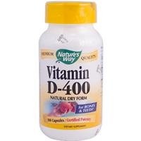 Nature's Way Vitamin D-400, Dry Form Capsules, 100-Count