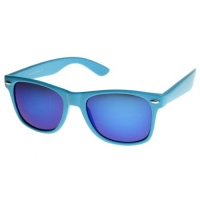 Reflective Color Mirror Lens Neon Color Wayfarers Style Sunglasses