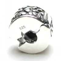 Flower Clip Stopper/spacer .925 Sterling Silver Bead Charm for Pandora Chamilia Biagi & European Bracelets