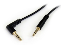 StarTech.com MU6MMSRA 6 feet Slim 3.5 mm to Right Angle Stereo Audio Cable - M/M