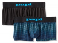 Papi Men's 2 Pack Ombre Dot Brazilian, Black/Blue Swept, Medium