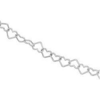 Sterling Silver Heart Link Chain - 7.25 inches Sterling Silver Heart Link Chain - 7.25 inches