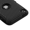 Snap-On Protector Hard Case for Apple iPod Touch 4th Generation / 4th Gen - Black/Black Hybrid Design