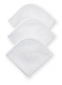 American Baby Company 3-Pack 100% Cotton Terry Washcloth Set, White