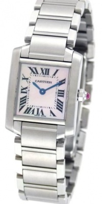 Cartier Women's W51028Q3 Tank Francaise Pink Mother of Pearl Watch