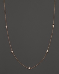 Diamond stations on an 18K rose gold chain necklace from Lisa Nik's Sparkle collection.