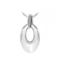 Ashley Arthur Crystal Vue .925 Silver 20mm White Helios Pendant Tapered Bale Made with Swarovski Ele