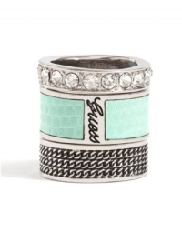 GUESS Mint Three-Piece Python-Embossed Ring Se, POP COLOR (7)