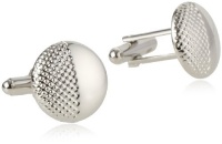 Geoffrey Beene Men's Polished Half Texture Cufflinks