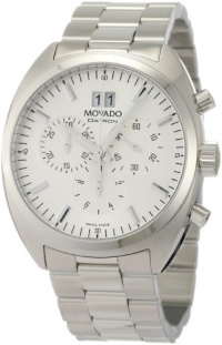 Movado Men's 0606477 Datron Quartz Chronograph Stainless-Steel Silver Dial Watch