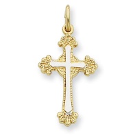 18k Gold-plated Sterling Silver Cross Charm