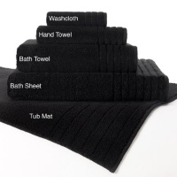 Cotton Craft - Super Zero Twist Tub Mat 26x34 Black - 7 Star Hotel Bath Collection Pure 615 Gram Cotton - Soft as a Cloud - Each item sold separately, this is not a set