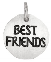 Friends forever. Rembrandt's sweet and sentimental Best Friends charm is an ideal gift for your favorite pal(s). Set in sterling silver. Approximate drop: 1 inch.