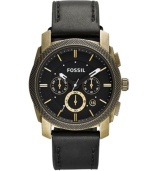 Vintage drama: Blackened golden hues make an impact on this Machine collection Fossil watch.