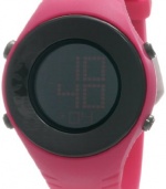 Converse Women's VR007670 Pickup Black Digital Dial and Hot Pink Polyurethane Strap Watch