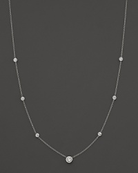 Diamond Station Necklace in 18K White Gold, 1.0 ct. t.w.