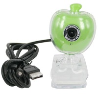 HDE 5.0 Megapixel Apple Shaped Webcam w/Microphone (Green)