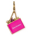 Mall rat or Fifth Avenue faithful? This Juicy Couture shopping bag charm celebrates the closet shop-a-holic.