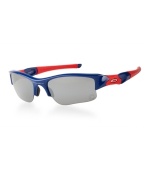 Step up to the plate and perform in these Chicago Cubs edition Flak Jacket sunglasses. These special edition sunglasses sport the Cubs' colors along with the team logo etched in the lower corner of the left lens. These one-of-a-kind sunglasses come with Black Iridium ® lens coating that balances light in bright sun, so nothing gets lost when you're playing with a high sky in the outfield. At home plate, you'll have the unbeatable clarity of High Definition Optics® (HDO®) matched with a permanent Hydrophobic™ lens coating, a smudge-resistant barrier that repels sweat, skin oils and even dust. The XLJ lens shape extends coverage at the sides, and patented XYZ Optics® maximizes peripheral vision.