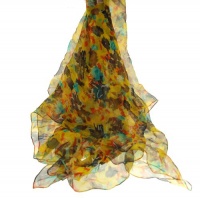 Bindya Sarah Print Scarf Yellow