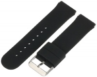 Voguestrap TX2225BK Allstrap 22mm Black Regular-Length Silicone Sport Band Watchband