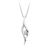 1/8 ct. Diamond Sirena Fashion Pendant in 14K White Gold