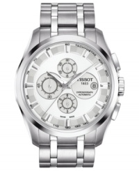 A sophisticated luxury watch from Tissot's Couturier collection that keeps you on pace.